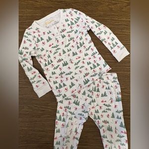 Petidoux Holiday Ski Pattern Pajama Set 3T